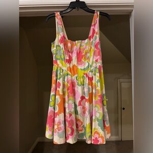 Floral Sleeveless Dress - Multicolor